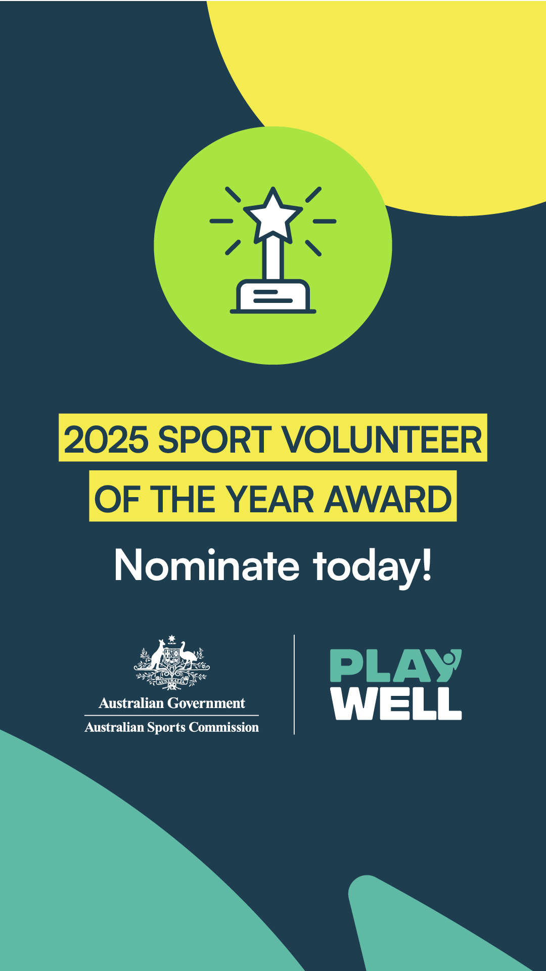 Social tile promoting Sport Volunteer of the Year nominations