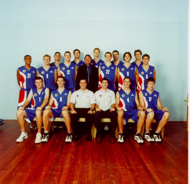 AIS Basketball program men's team photo 2001