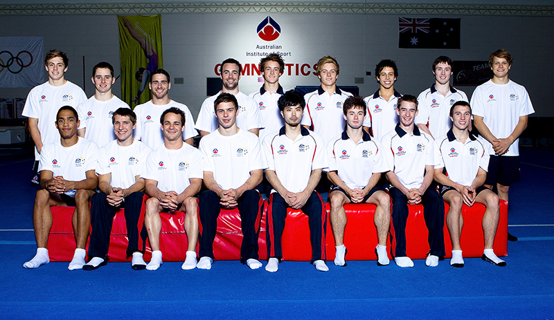 AIS Gymnastics program men team photo 2012