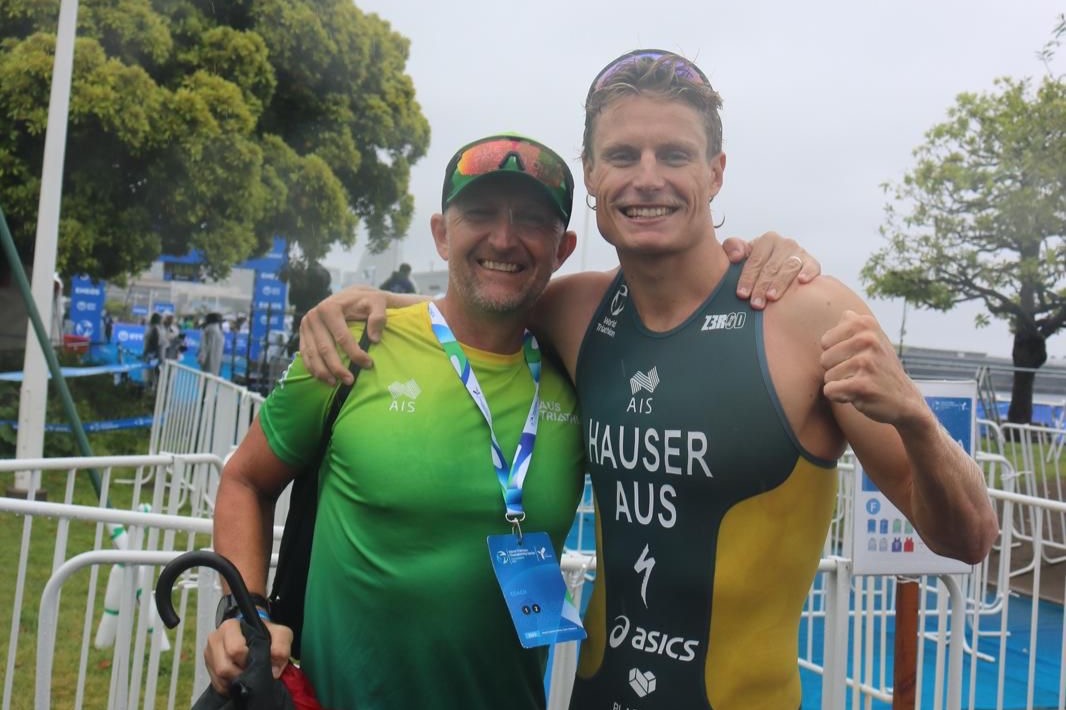 Coach Dan Atkins with World Champion Matt Hauser