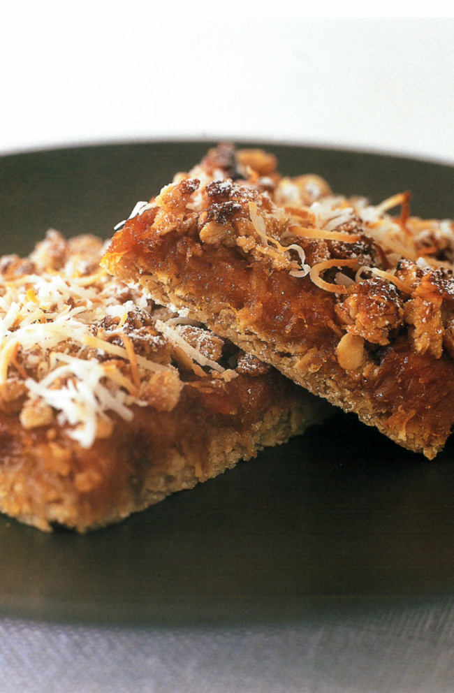 HINT: This slice makes a nice sweet to have with tea or coffee, and is great for packing in a lunch box or picnic basket