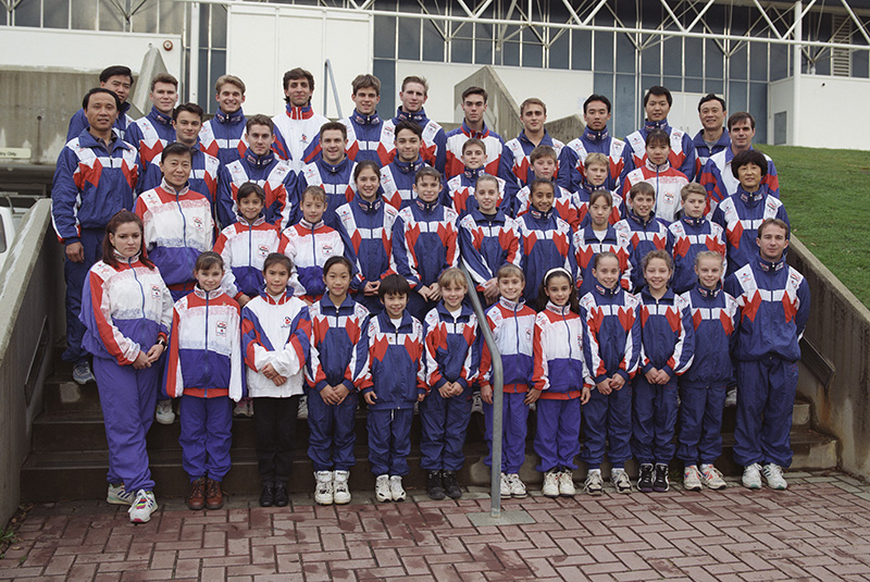 AIS Gymnastics program team photo 1994