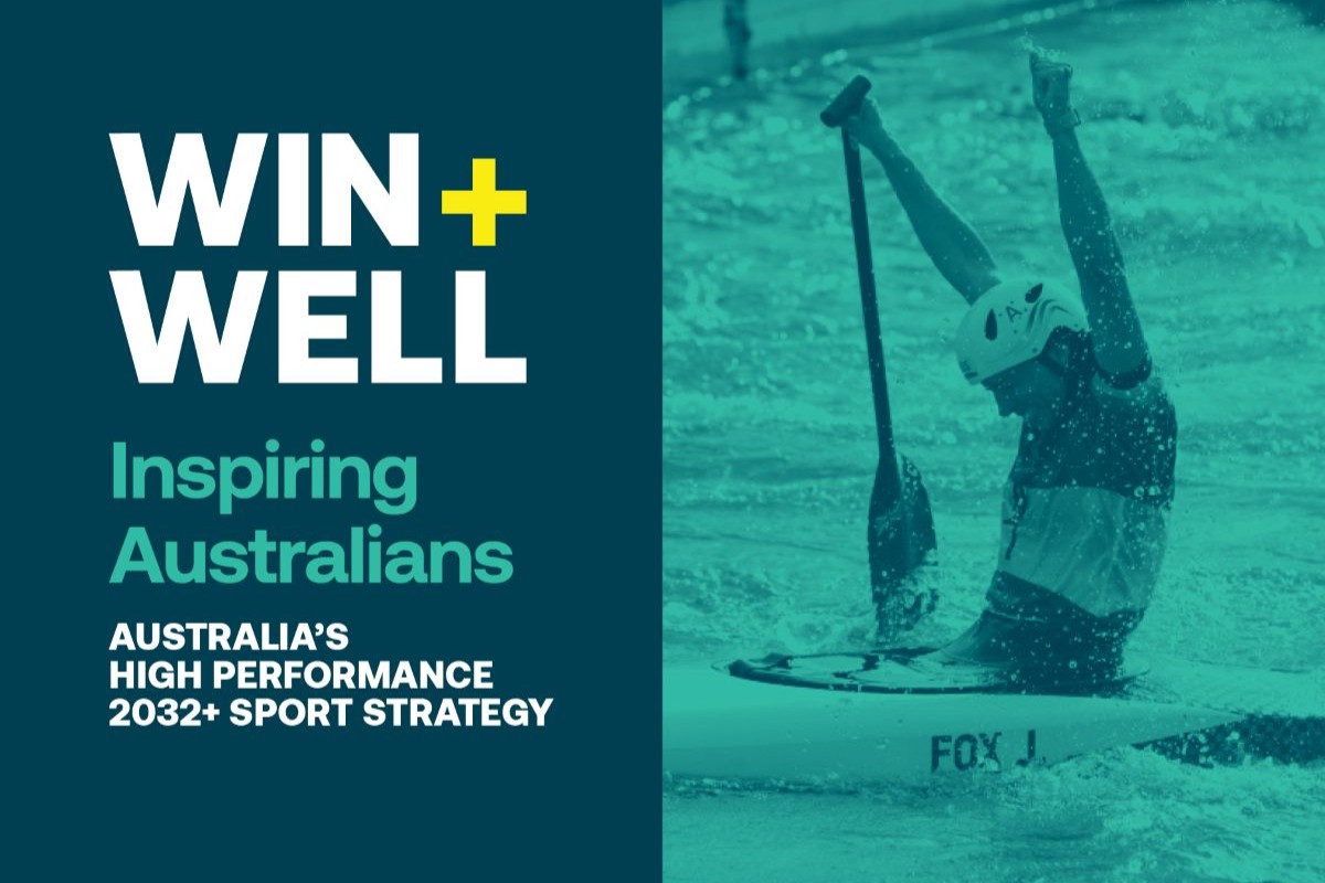 Win Well Strategy branding with athlete image
