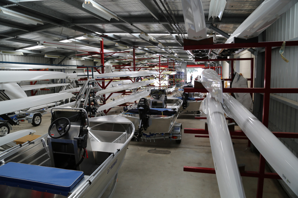Rowing shed boats