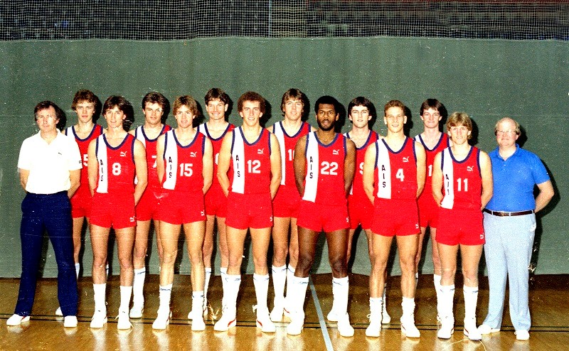 AIS Basketball program men's team photo 1983