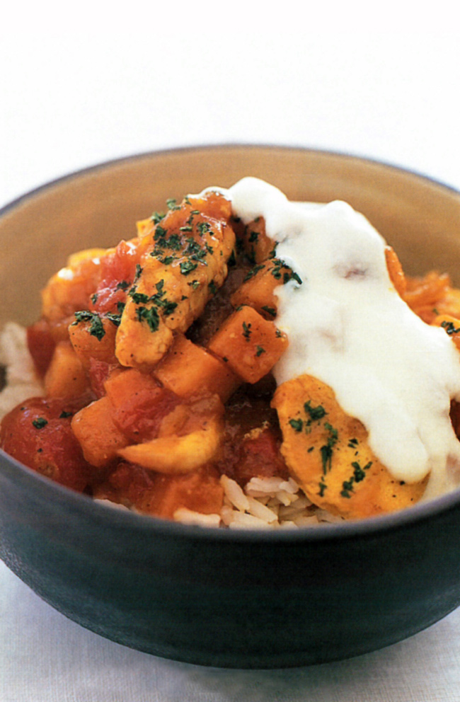 HINT: You can also serve this dish with couscous as an alternative to rice (see Chicken with Mango recipe for instructions).