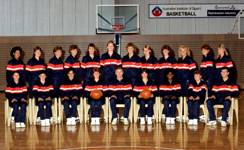AIS Basketball program women's team photo 1987