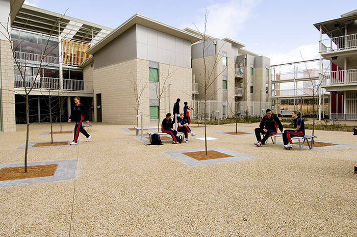 Main courtyard of the new AIS halls of residences 2007