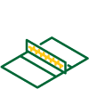 A court with a net in the middle