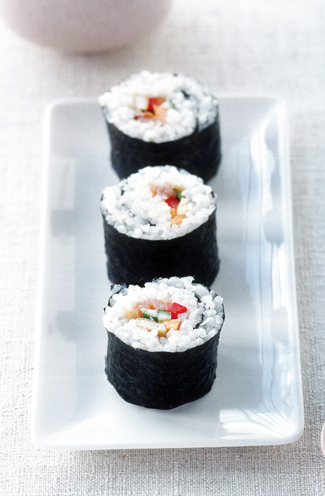 HINT: Salmon can be substituted with strips of tofu