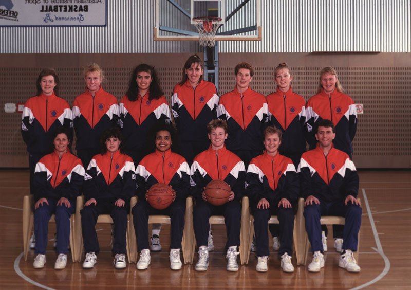 AIS Basketball program women's team photo 1989