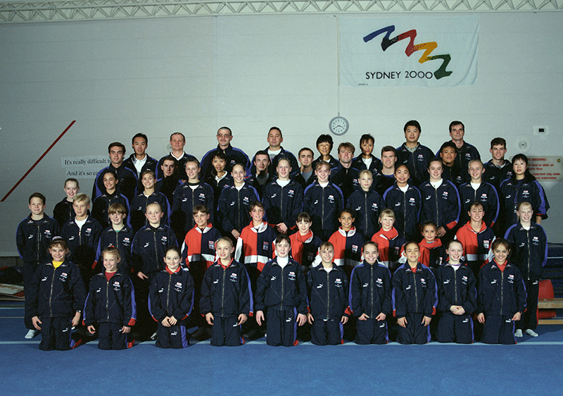 AIS Gymnastics program team photo 1998