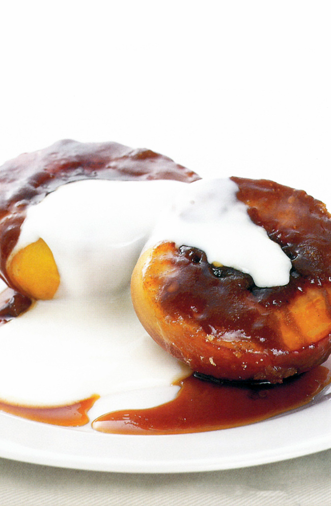 Grilled peaches