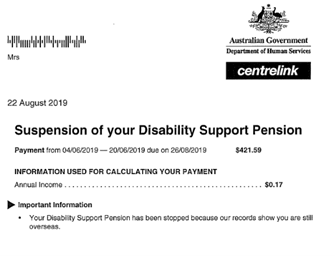 SA suspension letter