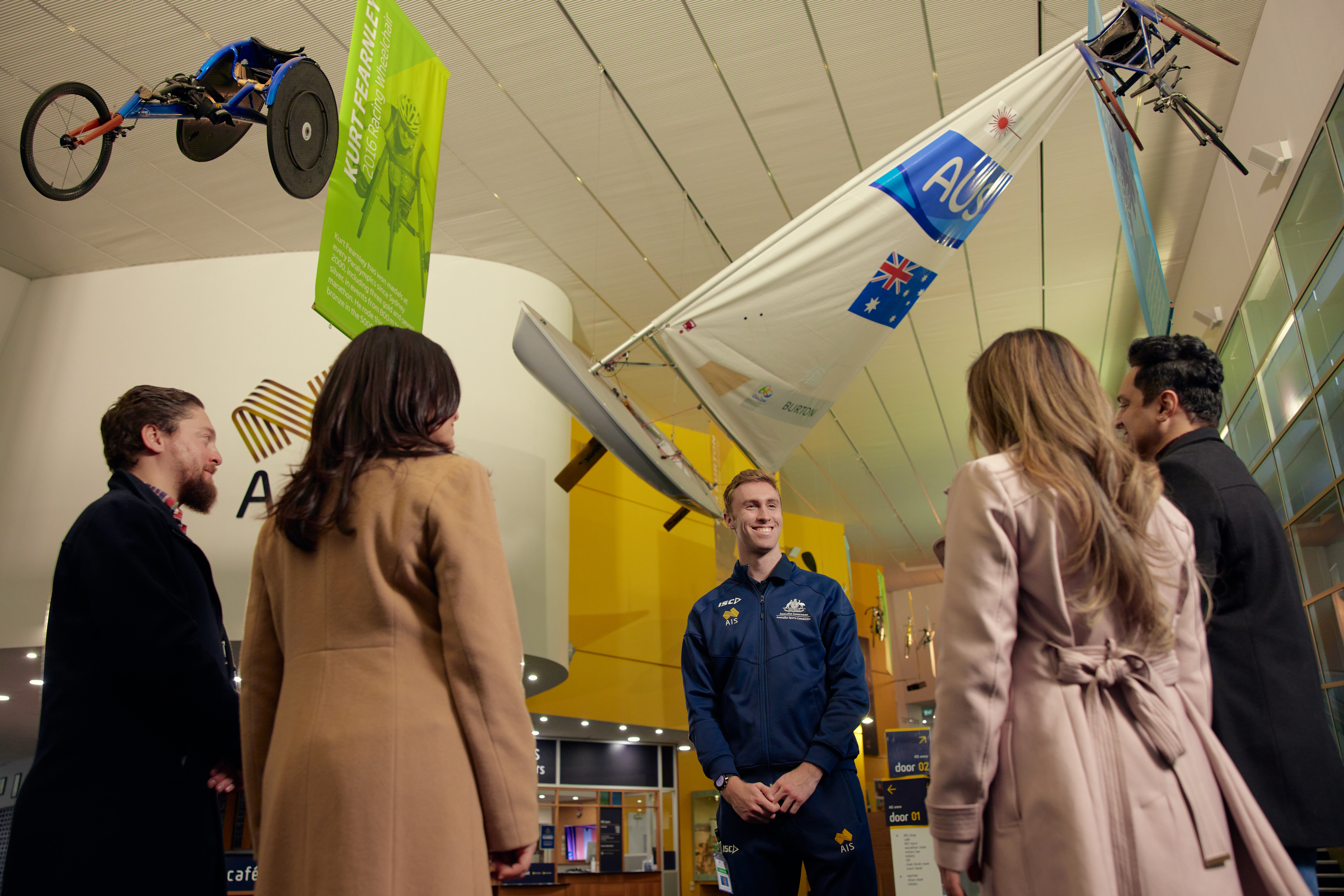 AIS tour group being welcomed by tour guide