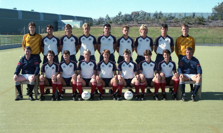 AIS Football program team photo 1986