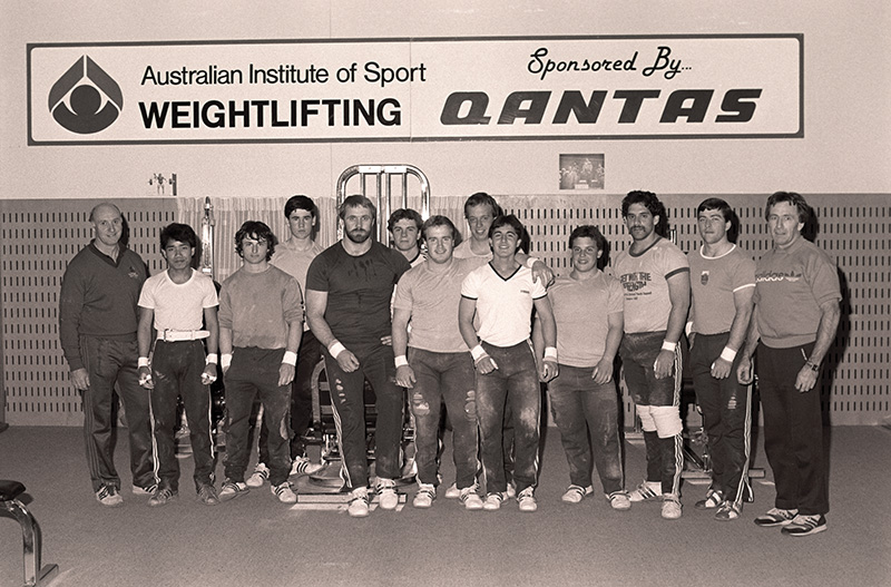 AIS Weightlifting program women team photo 1986