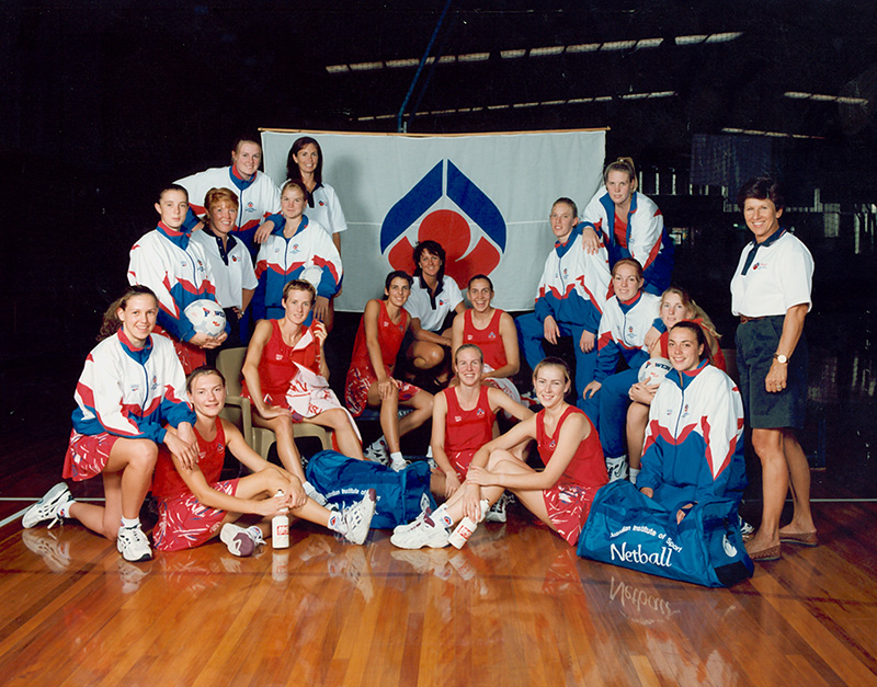AIS Netball program team photo 1997