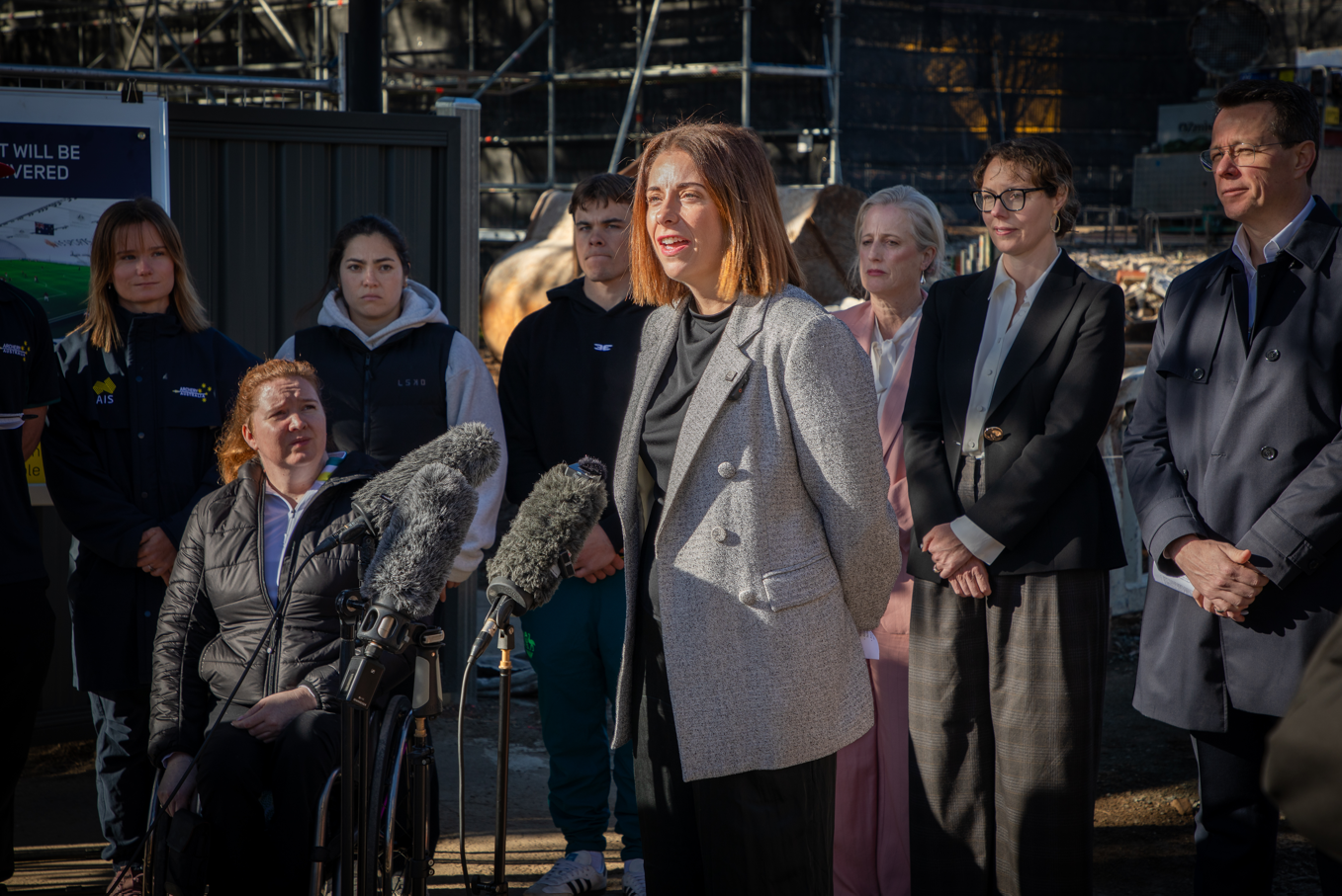Minister for Sport Anika Wells AIS Podium Project