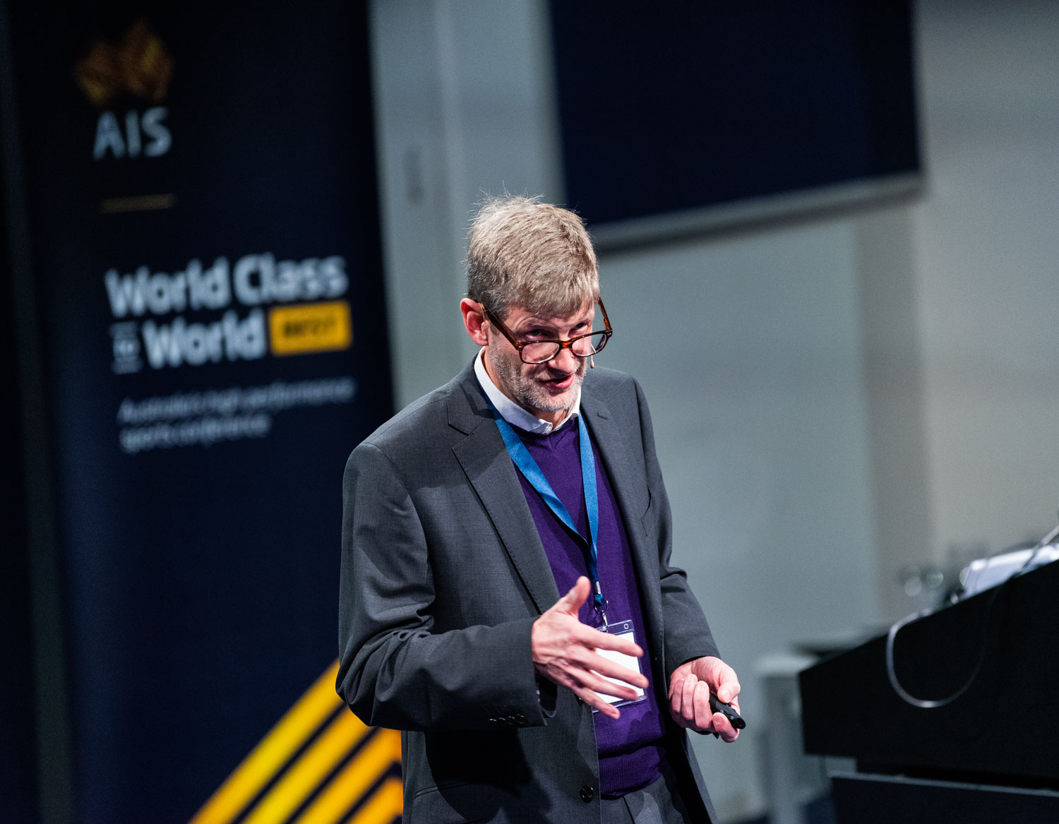 Peter Keen speaking on day one of the 2019 World Class to World Best conference