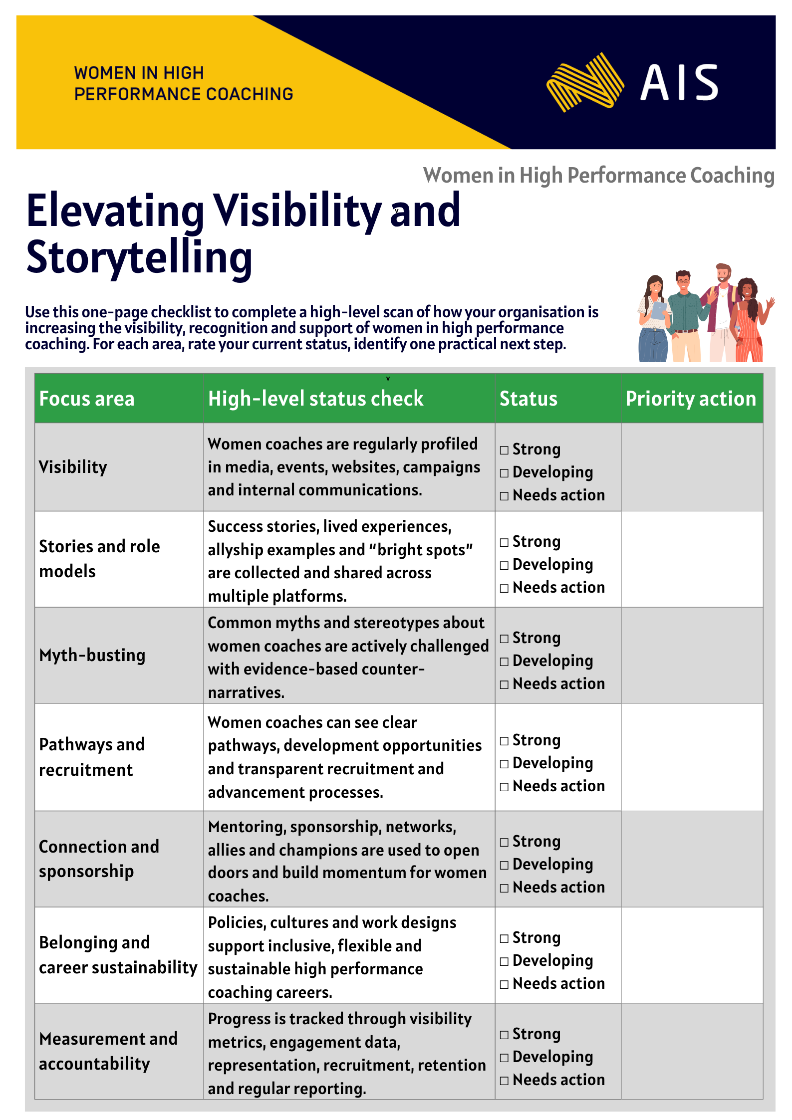 Visibility Storytelling Checklist