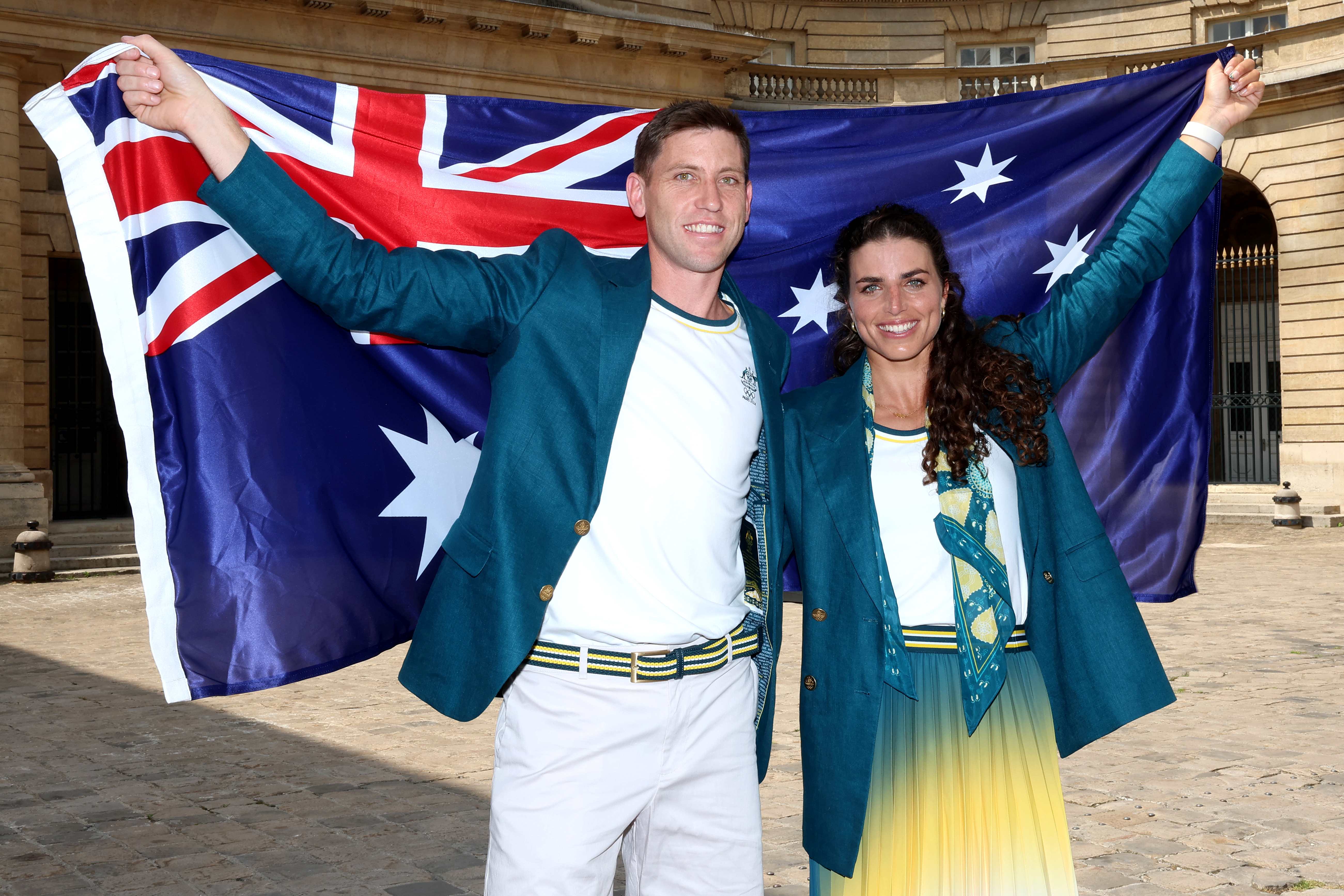 Australian Paris 2024 Olympic Flag Bearers Jess Fox and Eddie Ockenden