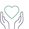 Two hands holding a heart