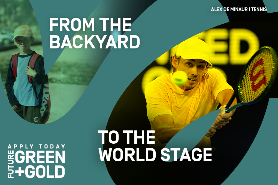 Alex de Minaur: Future Green + Gold Newsletter Banner