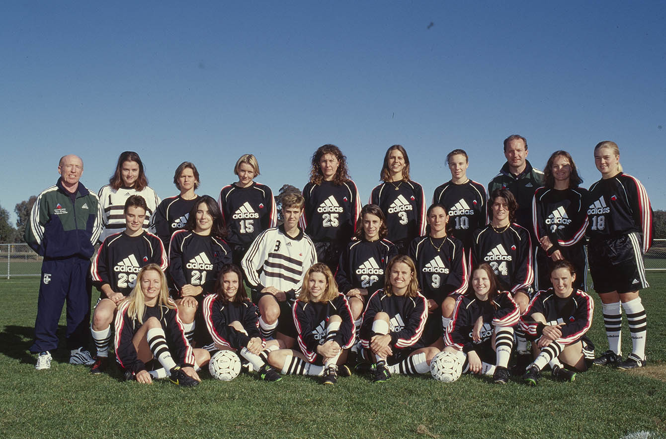 AIS Women's Football program team photo 1998