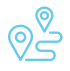 Journey mapping icon