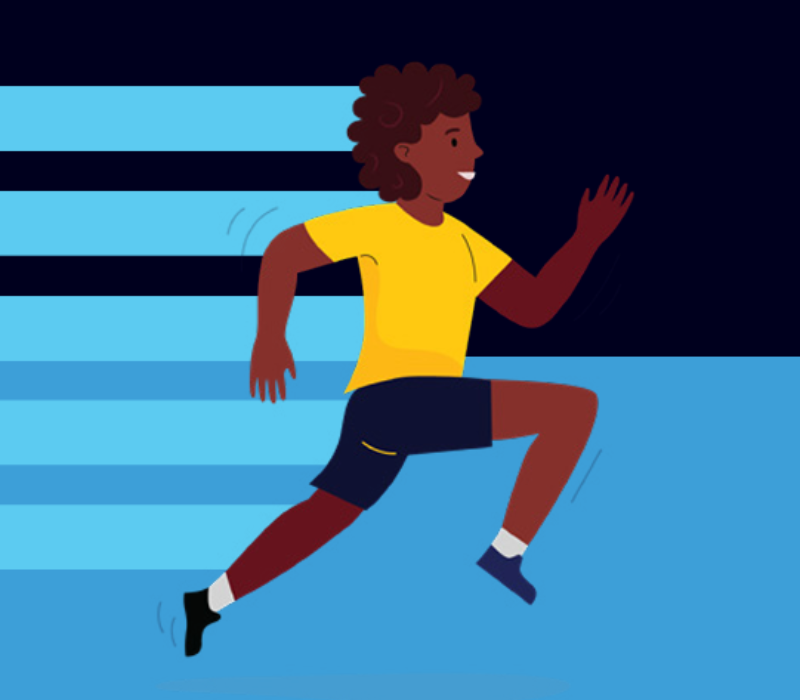 Illustration of someone running