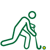 Field hockey player controlling a ball