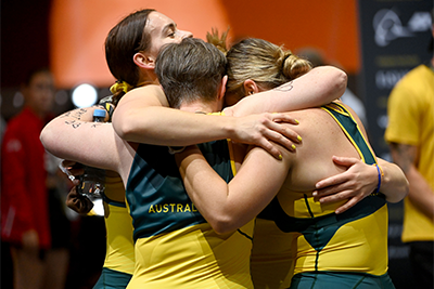 Group of women in a group hug