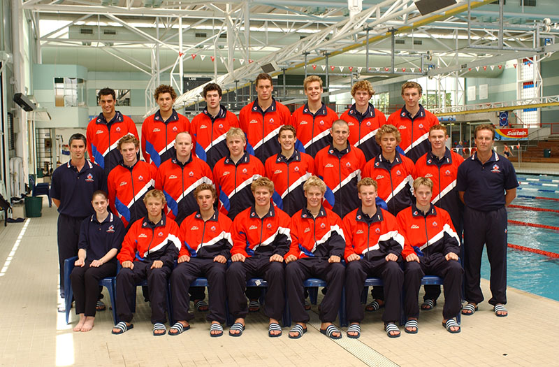AIS Water Polo program men's team photo 2002