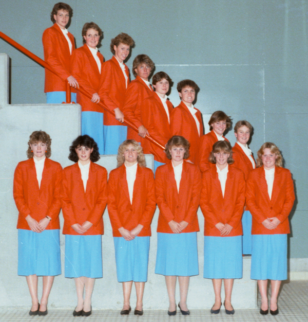 AIS Swimming Program Women's team photo 1985