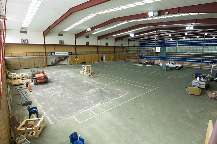 AIS indoor tennis courts facility resurfacing 2005