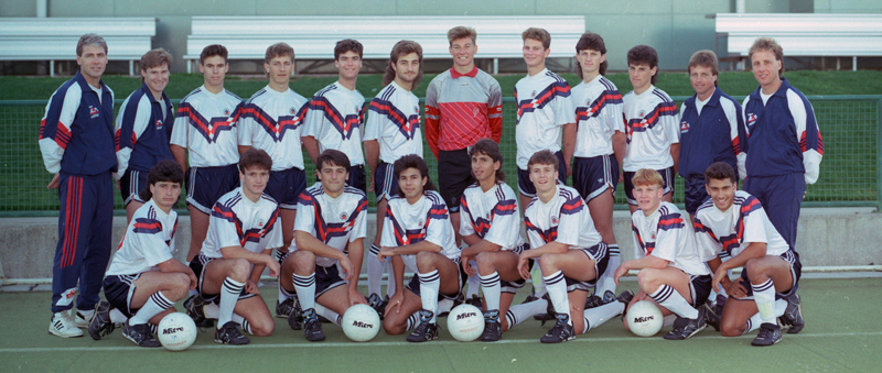 AIS Football program team photo 1990