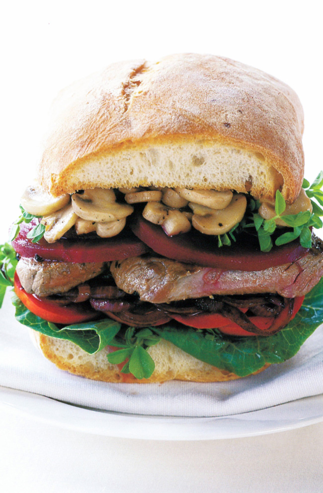 HINT: Try these sandwiches with thin veal escalopes or flattened chicken breast instead of steak