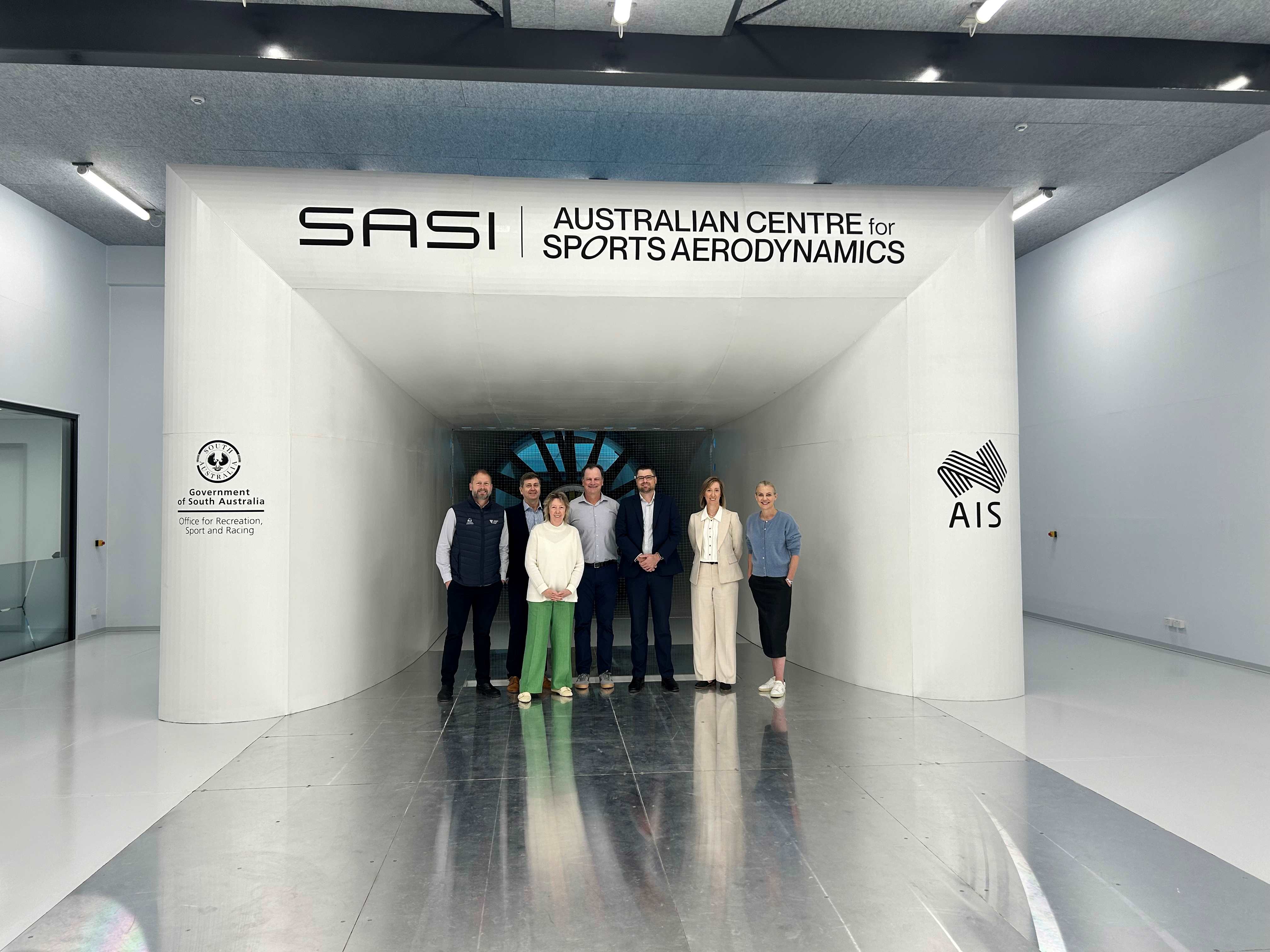 ASC EGM of AIS Performance Matti Clements with NIN Directors at Australian Centre for Sports Aerodynamics in Adelaide.