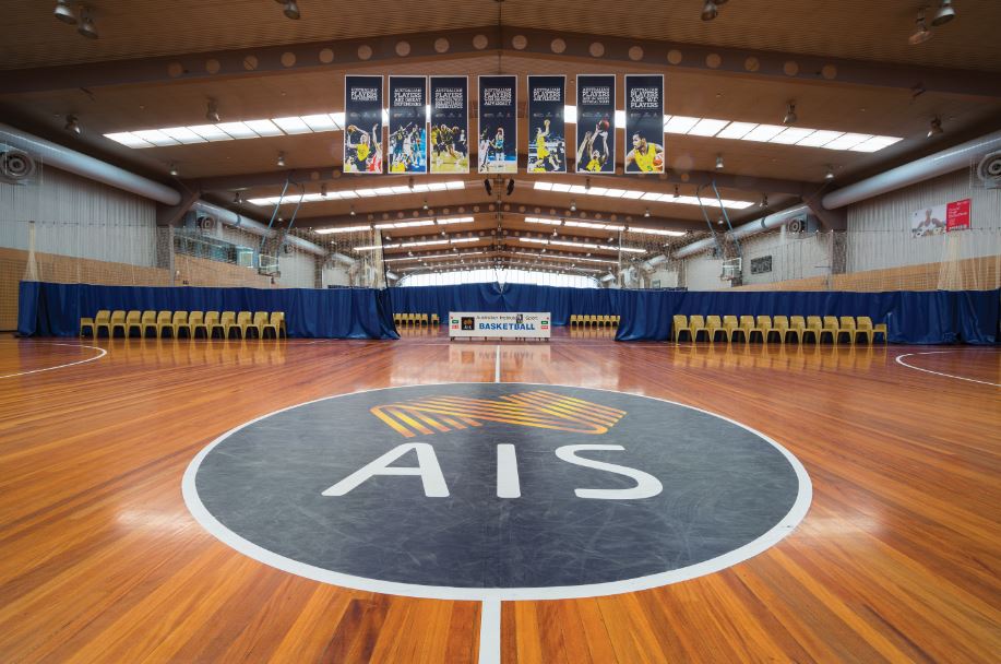 Basketball Court with AIS logo