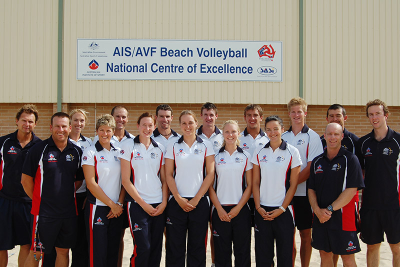 AIS Beach Volleyball team photo from 2007-2008