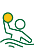 A person ready to throw a water polo ball
