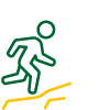 A person running up a hill