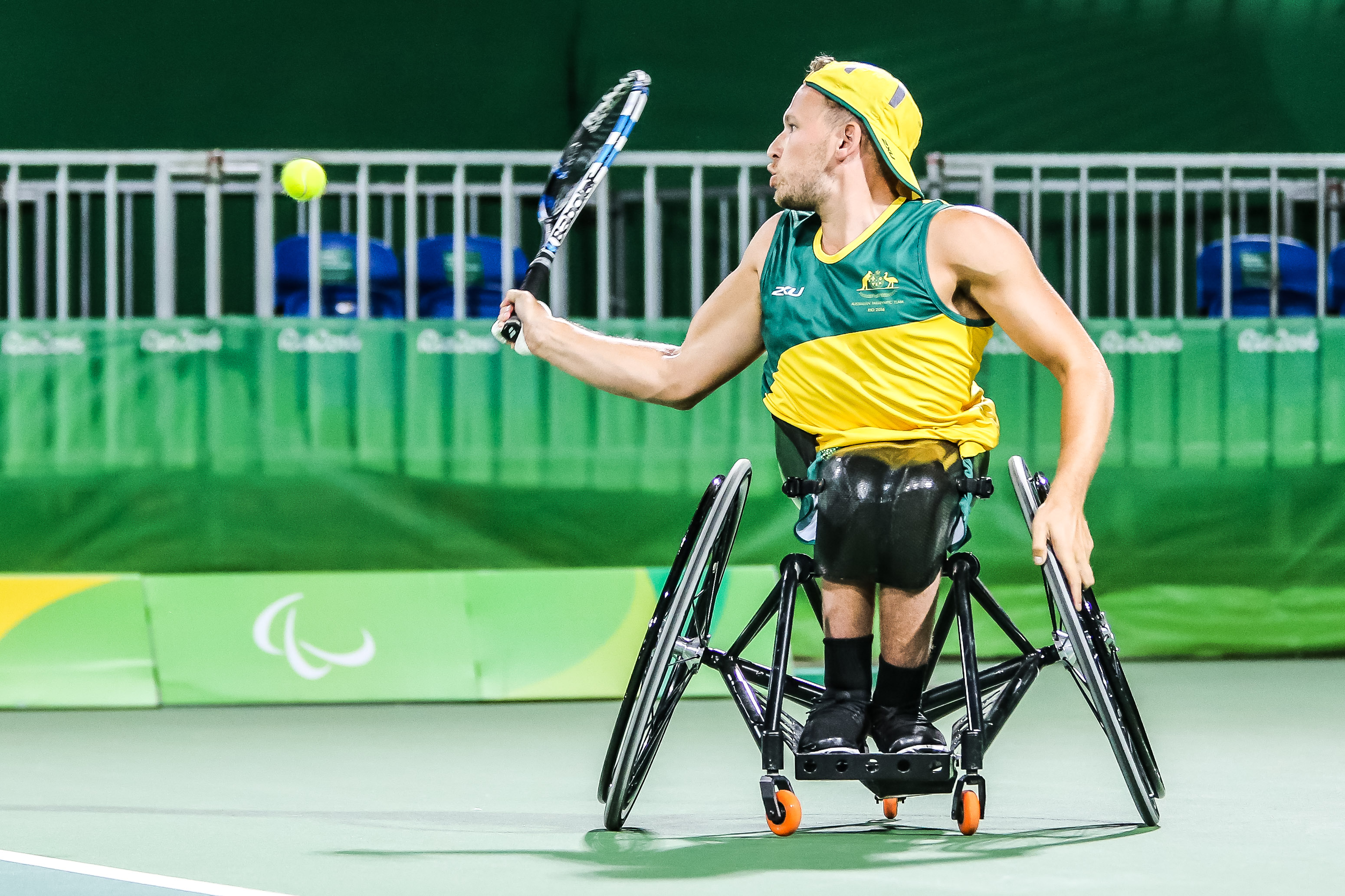 Dylan Alcott in action at the 2016 Rio Paralympic Games//Paralympics Australia