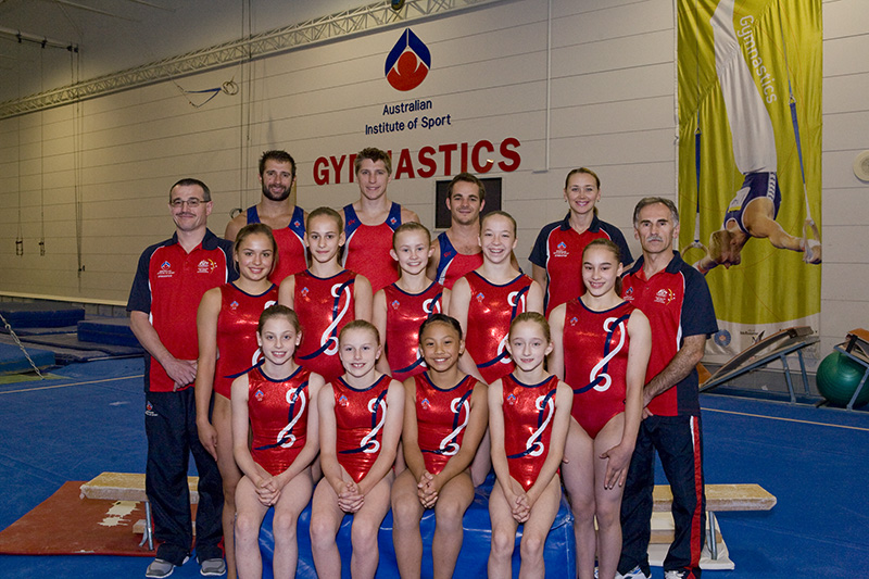 AIS Gymnastics program team photo 2010