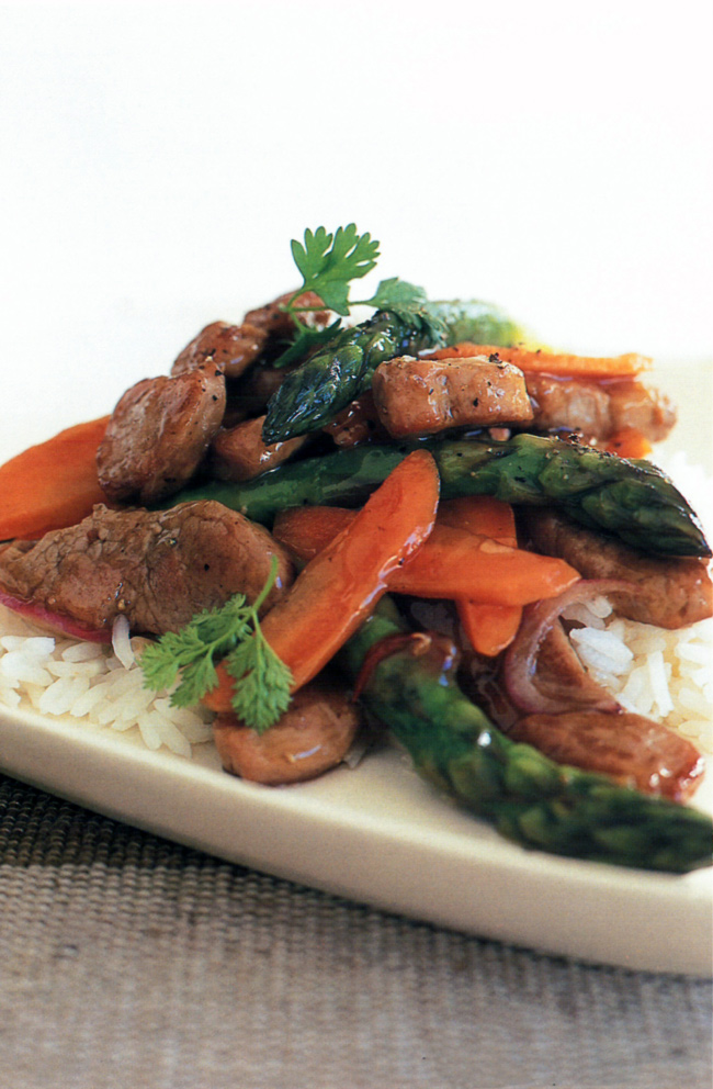 HINT: You can also serve this dish with 375 g pasta spirals or shells, cooked until al dente, as an alternative to rice