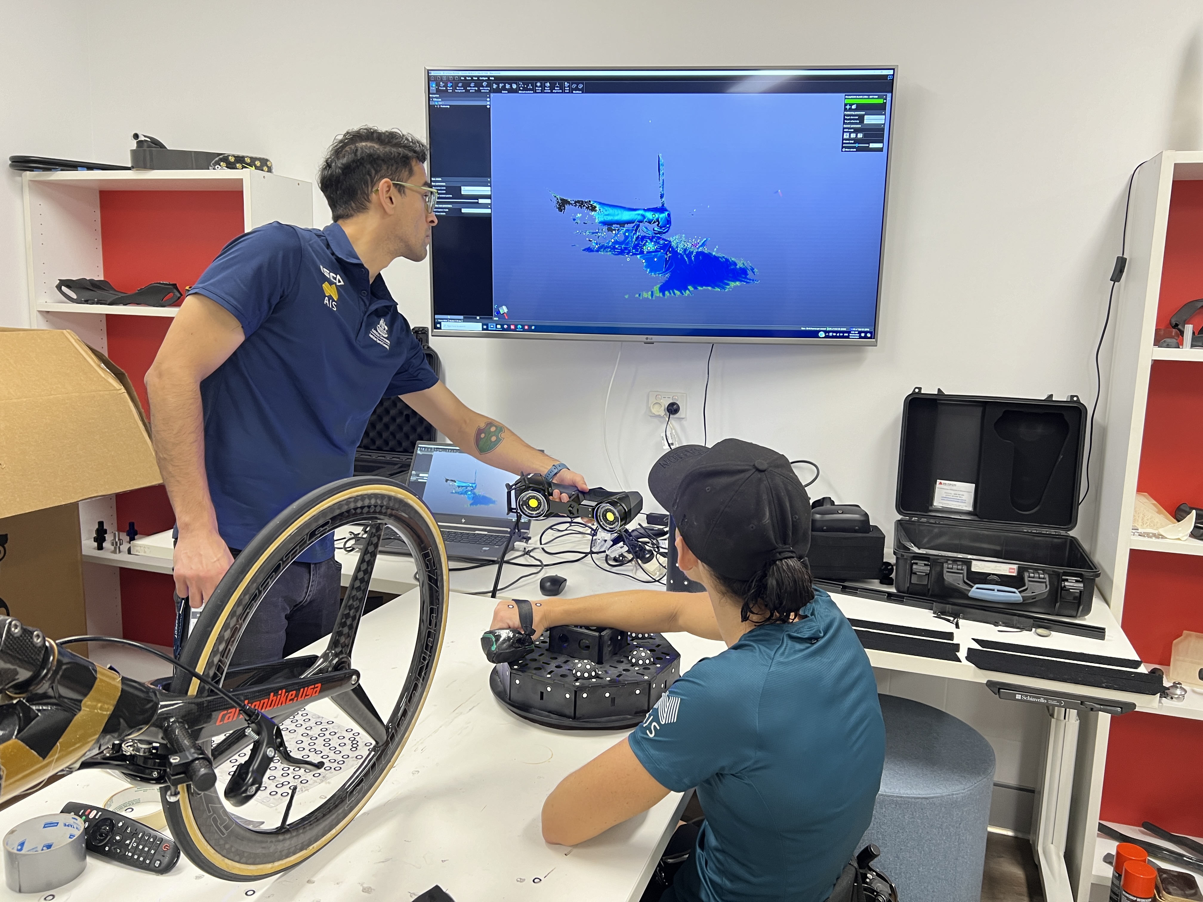 AIS Engineer team work with Lauren Parker ahead of the Paris 2024 Paralympic Games.