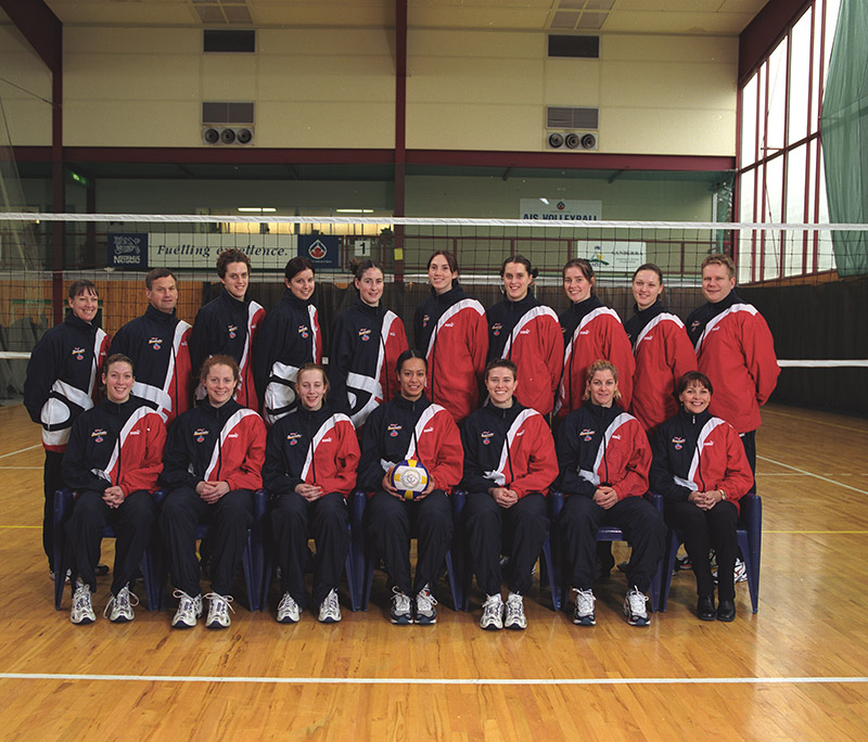 AIS Volleyball team women photo from 2000