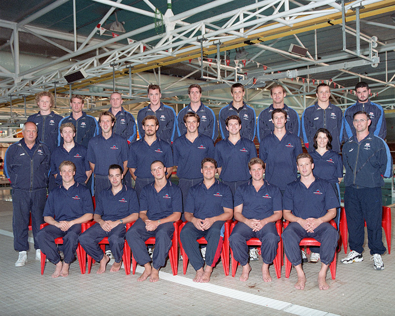 AIS Water Polo program men's team photo 1999