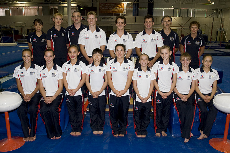 AIS Gymnastics program team photo 2008